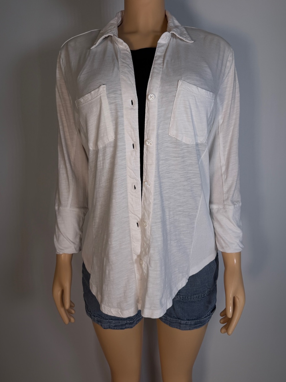 Classic White Button-Down Shirt - Lightweight Women's Top